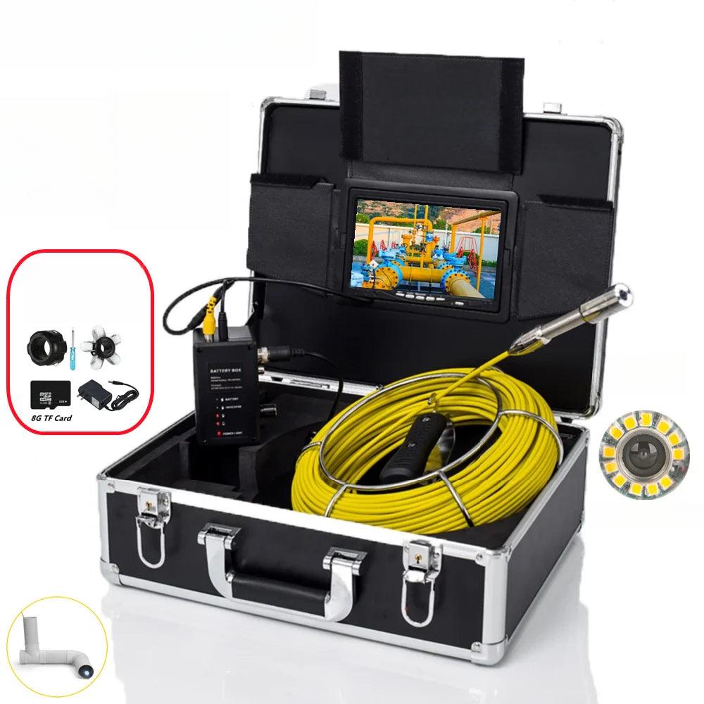 DVR/WiFi 7" 1080P 8GB Card IP68 20/30/50/100/200M SYANSPAN Pipe Inspection Camera 23mm Drain Sewer Pipeline Industrial Endoscope - SYANSPAN