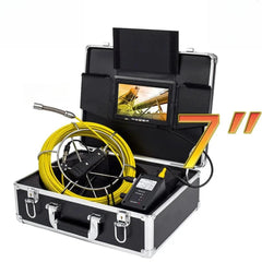 SYANSPAN 10 to 200M Pipe Inspection Camera 7" Screen 17mm 8GB DVR Video Recording IP68 Drain Sewer Pipeline Industrial Endoscope - SYANSPAN