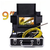 SYANSPAN 9" Monitor 17MM 20/50/100M Pipe Inspection Video Camera, 8GB TF Card DVR IP68 Drain Sewer Pipeline Industrial Endoscope - SYANSPAN