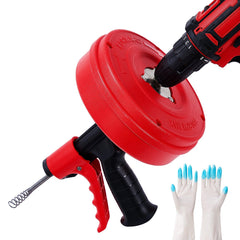 Drain Auger Cable Drain Snake Clog Remover with Drill Connector Flexible Drill Cleaning Cable for Kitchen Shower Sink Toilet - SYANSPAN