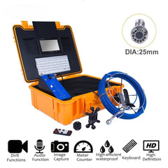 Pipe Inspection Camera,SYANSPAN 9 Inch HD1080O Monitor Sewer Industrial Endoscope Audio+Video Recording+8X Image Zoom 20/50/100M - SYANSPAN