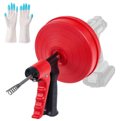 Drain Auger Cable Drain Snake Clog Remover with Drill Connector Flexible Drill Cleaning Cable for Kitchen Shower Sink Toilet - SYANSPAN