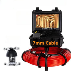 Pipe Inspection Camera, SYANSPAN 9Inch Screen 8GB DVR Drain Sewer Pipeline Industrial Endoscope 360 degree Camera Head20/50/100M - SYANSPAN