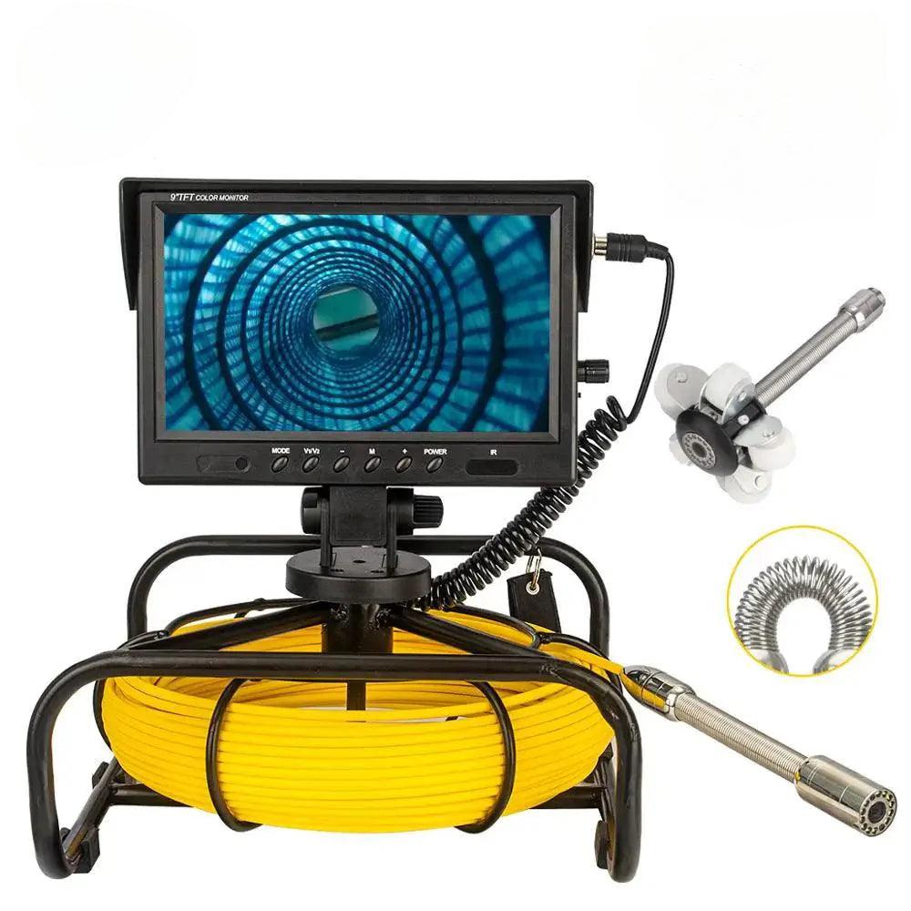 Pipe Inspection Camera 9 Inch Monitor 10/20/30/50M, SYANSPAN Sewer Cameras with WIFI,23MM Drain Industrial Endoscope IP68 - SYANSPAN