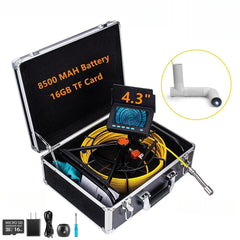 Pipe Inspection Camera with DVR 16GB FT Card,SYANSPAN Sewer Drain Industrial Endoscope Aluminum Case 8500MHA Battery 20/30/50M - SYANSPAN